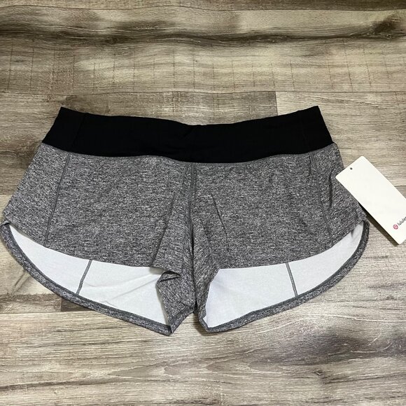 Lululemon Athletic Speed Up Shorts 2.5” Heathered Lux Black NWT Women’s Size 8 - Picture 1 of 8